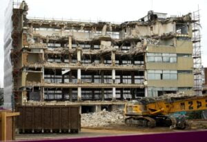 demolition of an abandoned building